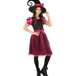 Glitterheks Barnekostyme Rosa