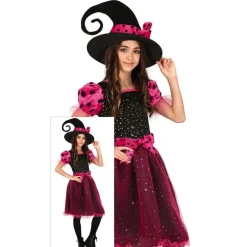 Glitterheks Barnekostyme Rosa
