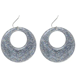 Glitterøredobber Sølv