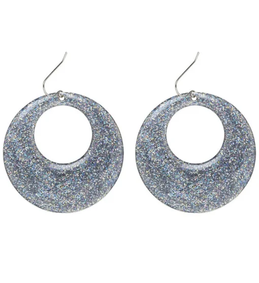 Glitterøredobber Sølv