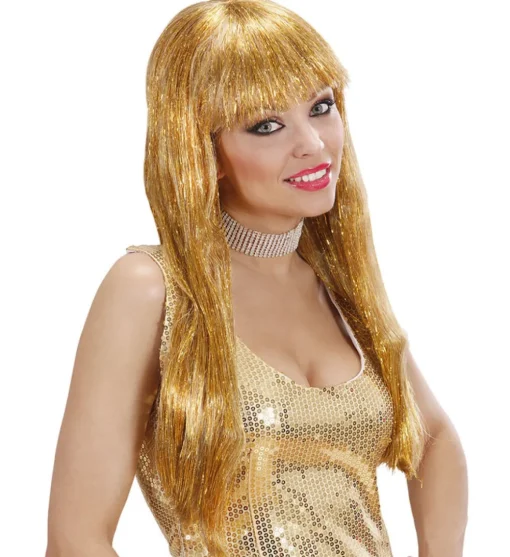 Glitzy Parykk Gull