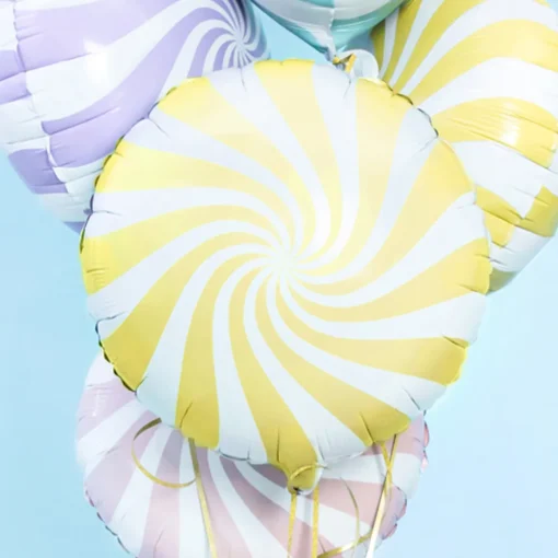 Godteri Folieballong Pastell Gul