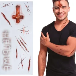 Grøssende Halloween Engangstatoveringer