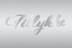 Guirlande Tillykke Sølv