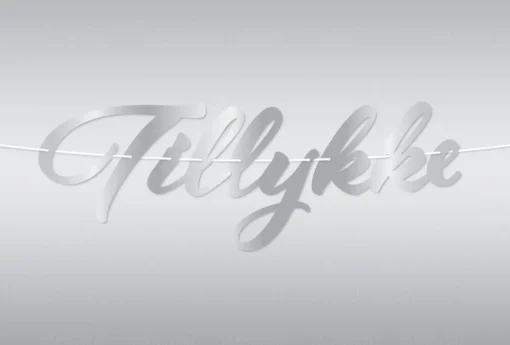 Guirlande Tillykke Sølv
