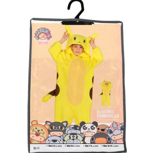 Gul Mus Onesie Barnekostyme
