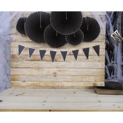 Gullkantet Vimpelbanner Svart