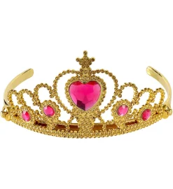 Gulltiara med Rosa Edelstener