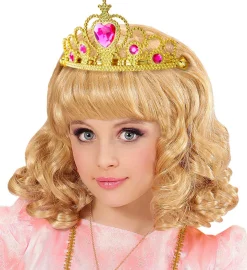 Gulltiara med Rosa Edelstener