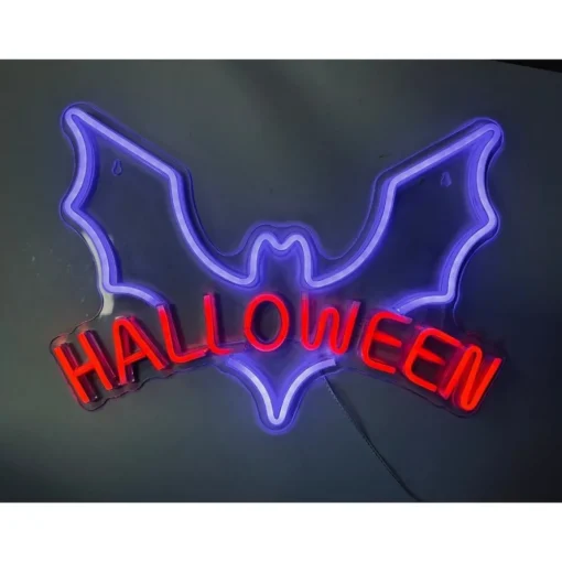 Halloween Flaggermus LED Neonskilt
