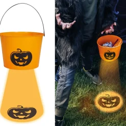 Halloween Godteribøtte med Lys