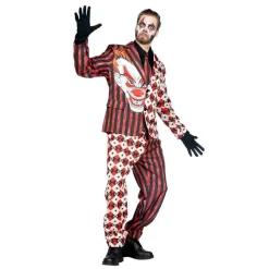 Halloween Klovn Kostyme Rød og Hvit