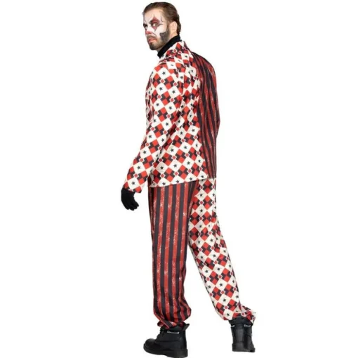 Halloween Klovn Kostyme Rød og Hvit