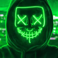 Halloween LED Maske Grønn