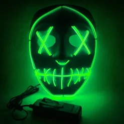 Halloween LED Maske Grønn