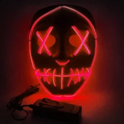 Halloween LED Maske Rød