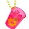 Halskjede med Shotglass Neonrosa