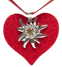 Halskjede Rød Edelweiss