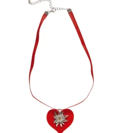 Halskjede Rød Edelweiss
