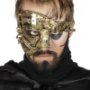 Halvmaske Steampunk Gull