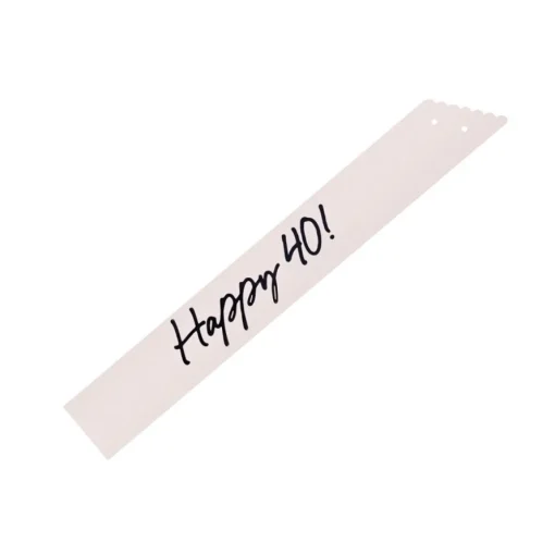 Happy 40 år Bursdag Kremhvit og Svart