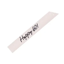 Happy 60 år Bursdag Kremhvit og Svart