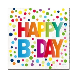 Happy B Day Servietter