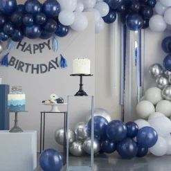Happy Birthday Akryl Kaketopper Sølv