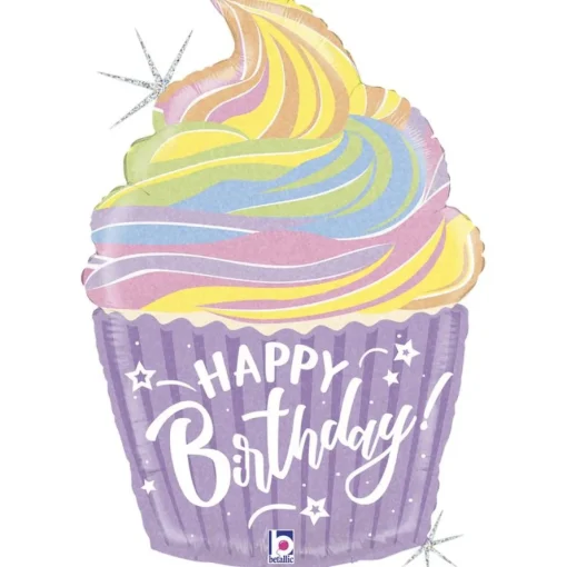 Happy Birthday Cupcake Folieballong