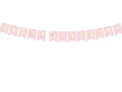 Happy Birthday Flaggbanner Lyserosa