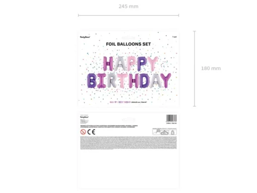 Happy Birthday Folieballonger Multifarget