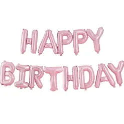 Happy Birthday Folieballonger Lyserosa