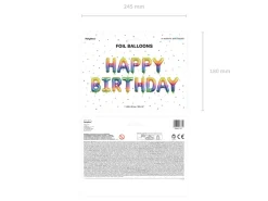 Happy Birthday Folieballonger Regnbue