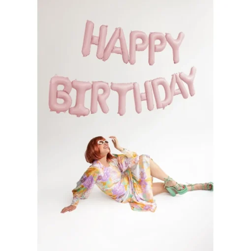 Happy Birthday Folieballonger Pastellgrønn