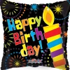Happy Birthday Folieballong Svart