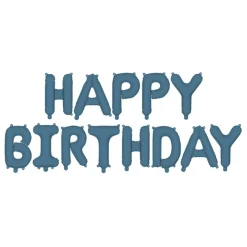 Happy Birthday Folieballonger Marineblå