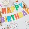 Happy Birthday Girlander Multifarget og Gull