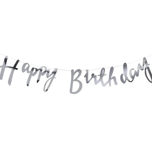 Happy Birthday Girlander Sølv