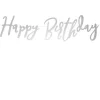 Happy Birthday Girlander Sølv
