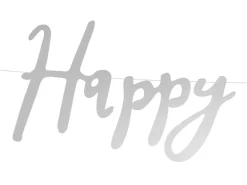 Happy Birthday Girlander Sølv