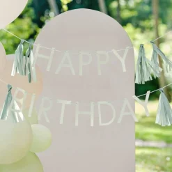 Happy Birthday Girlander Salviegrønn