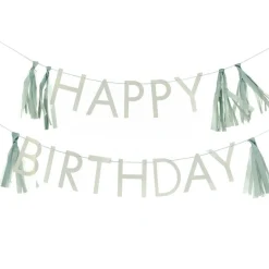 Happy Birthday Girlander Salviegrønn