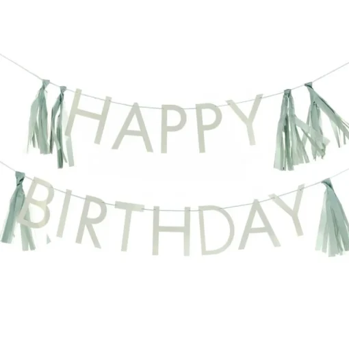 Happy Birthday Girlander Salviegrønn