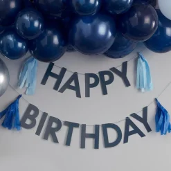 Happy Birthday Hengepynt Blå