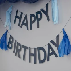 Happy Birthday Hengepynt Blå