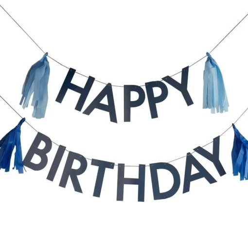 Happy Birthday Hengepynt Blå