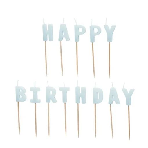 Happy Birthday Kakelys Lyseblå