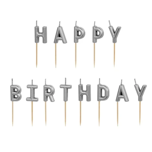 Happy Birthday Kakelys Sølv