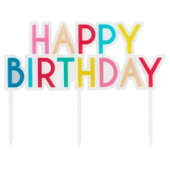 Happy Birthday Kakepynt Akryl Multifarget