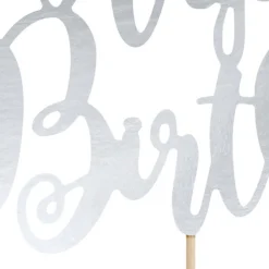 Happy Birthday Kaketopper Sølv